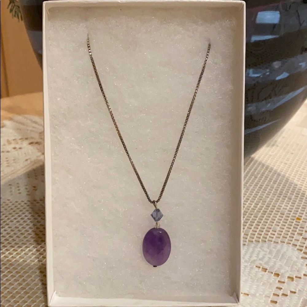 Purple Pendant Necklace